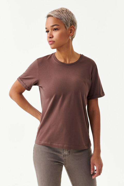 

Футболка женская, Темно-бежевый, Футболка женская