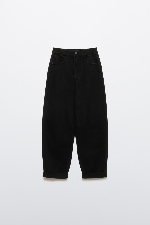 

Джинсы barrel fit с высокой посадкой, Черный, Джинсы barrel fit с высокой посадкой