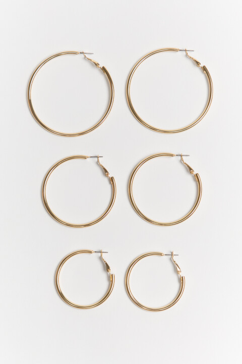 

Набор серег-колец (3 пары), Желтый, Набор серег-колец (3 пары)