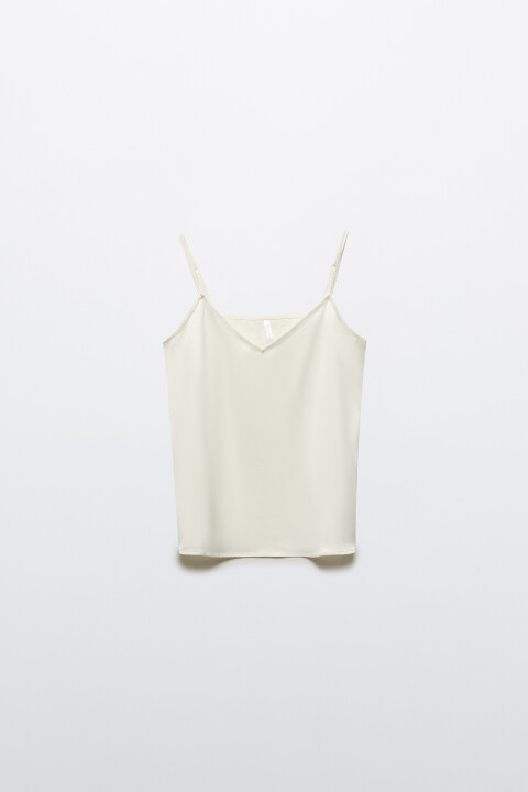 

Майка атласная на тонких бретельках, Белый, Майка атласная на тонких бретельках