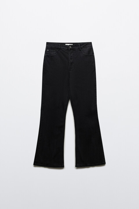 

Джинсы клеш с высокой посадкой, Черный, Джинсы клеш с высокой посадкой