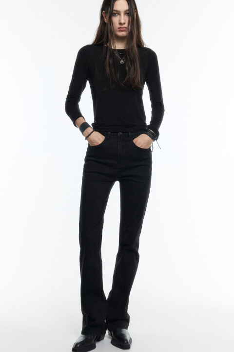 

Джинсы flare расклешенные с высокой посадкой, Черный, Джинсы flare расклешенные с высокой посадкой