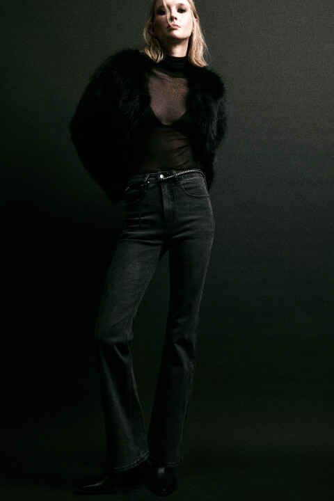 

Джинсы flare расклешенные с высокой посадкой, Серый, Джинсы flare расклешенные с высокой посадкой