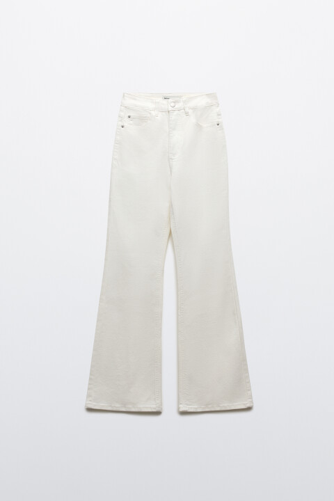 

Джинсы клеш с высокой посадкой, Белый, Джинсы клеш с высокой посадкой