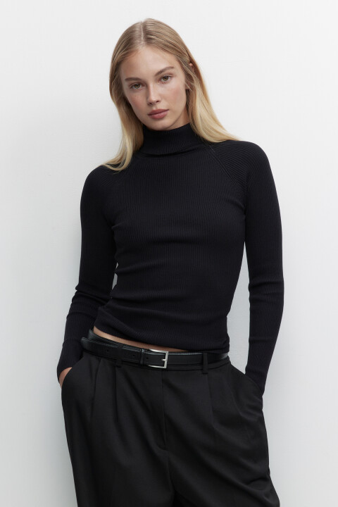 

Водолазка GINA вискозная с рукавами реглан, Черный, Водолазка GINA вискозная с рукавами реглан