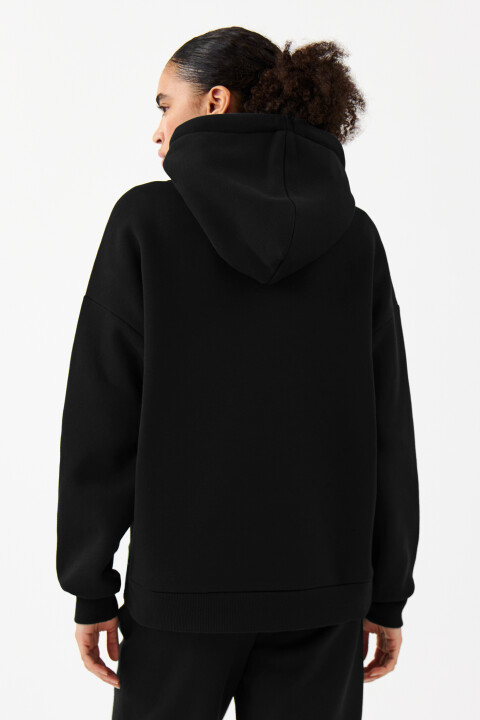 

Худи oversize базовая с капюшоном, Черный, Худи oversize базовая с капюшоном