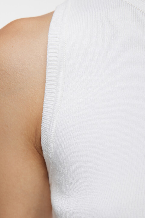 

Топ-майка вискозный облегающий тонкой вязки, Бежевый, Топ-майка вискозный облегающий тонкой вязки