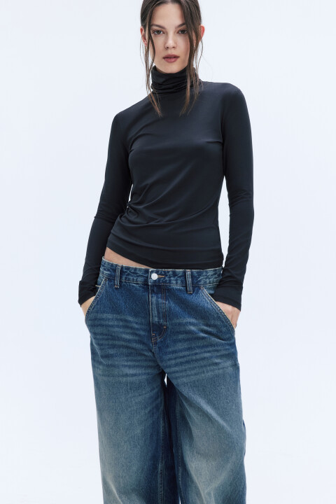 

Водолазка LILY гладкая с воротником-гольфом, Черный, Водолазка LILY гладкая с воротником-гольфом