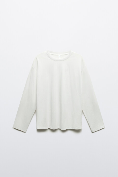 

Лонгслив из хлопкового трикотажа, Белый, Лонгслив из хлопкового трикотажа