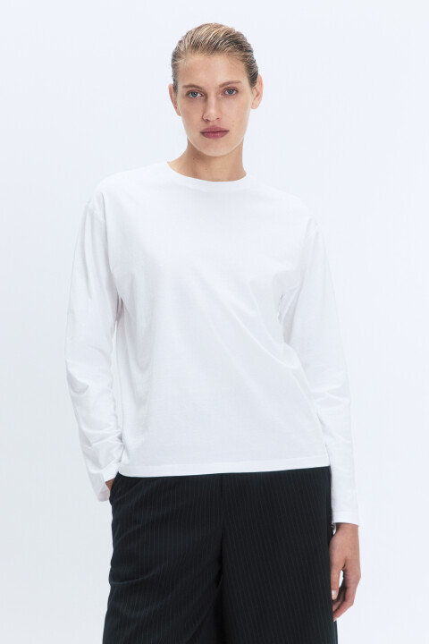 

Лонгслив хлопковый в базовых цветах, Белый, Лонгслив хлопковый в базовых цветах