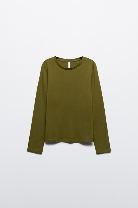 Лонгслив из хлопкового трикотажа