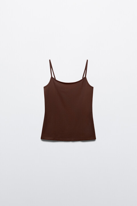 

Майка-топ базовая на тонких бретелях, Красный, Майка-топ базовая на тонких бретелях