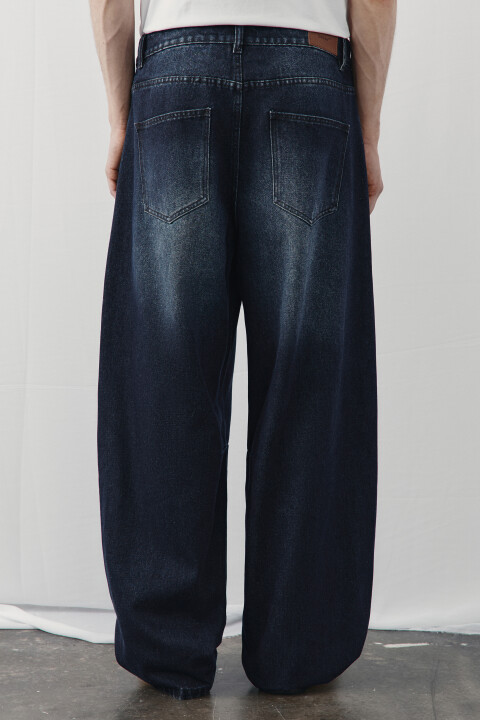 

Джинсы-баллоны со средней посадкой, Синий, Джинсы-баллоны со средней посадкой