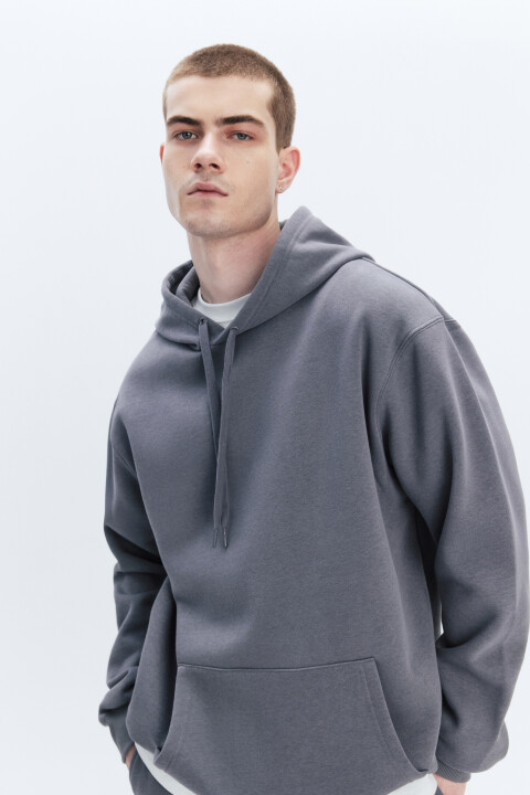 

Худи базовая утепленная с капюшоном, Серый, Худи базовая утепленная с капюшоном