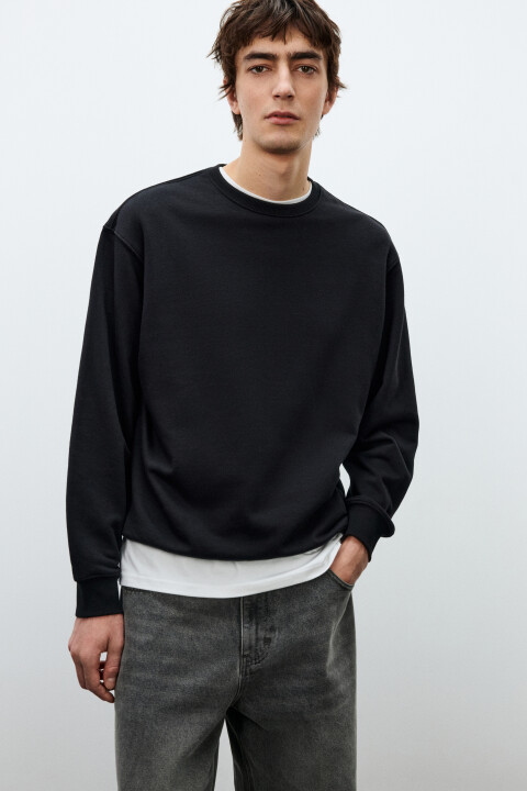 

Свитшот базовый из футера, Черный, Свитшот базовый из футера