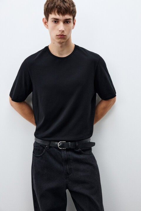 

Футболка базовая из хлопка, Черный, Футболка базовая из хлопка