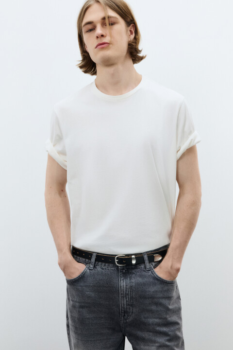 

Футболка базовая из хлопка, Черный, Футболка базовая из хлопка