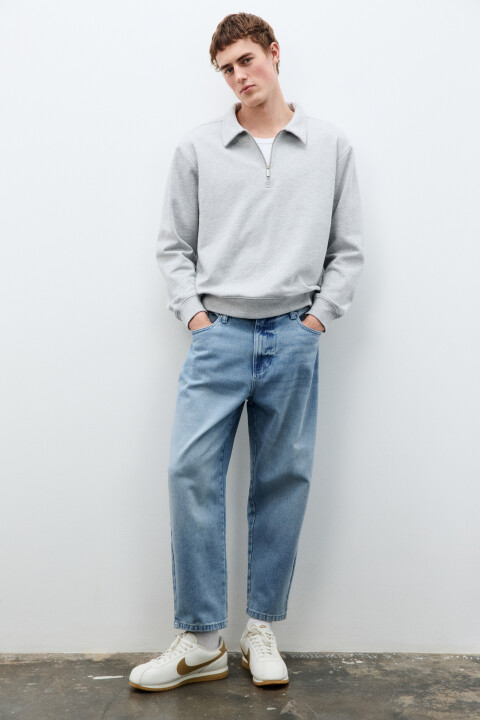 

Джинсы-бананы зауженные, Голубой, Джинсы-бананы зауженные