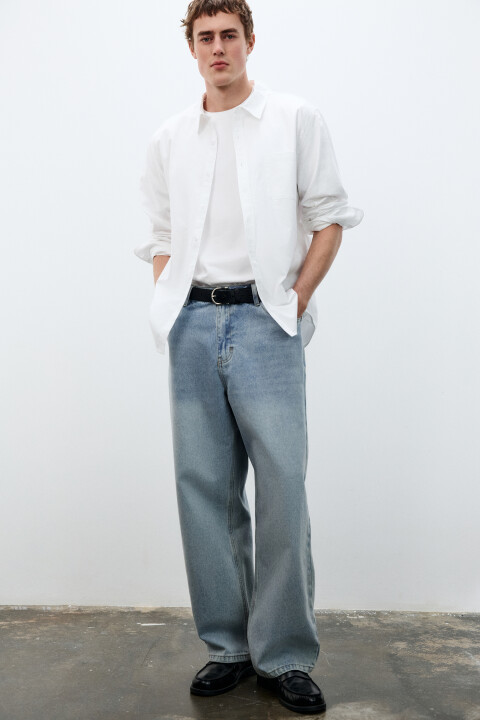 

Рубашка классическая прямая, Белый, Рубашка классическая прямая