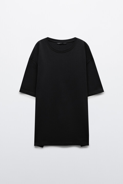 

Футболка базовая из плотного хлопка, Черный, Футболка базовая из плотного хлопка