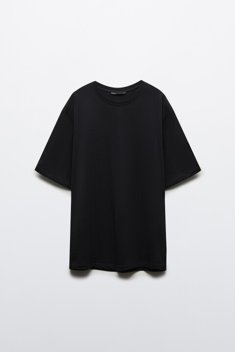 

Футболка базовая плотная из хлопка, Черный, Футболка базовая плотная из хлопка