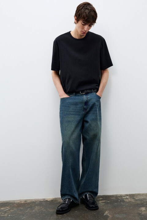 

Джинсы skater fit широкие, Голубой, Джинсы skater fit широкие