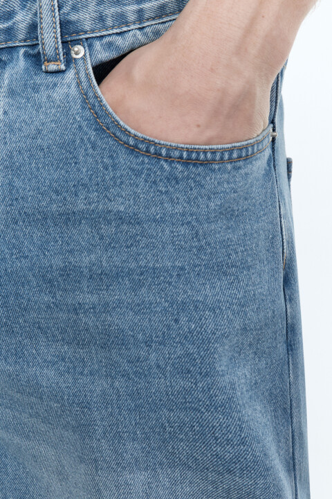 

Джинсы slim зауженные со средней посадкой, Голубой, Джинсы slim зауженные со средней посадкой