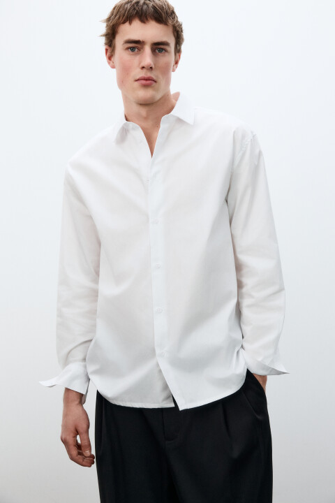 

Рубашка классическая хлопковая, Белый, Рубашка классическая хлопковая