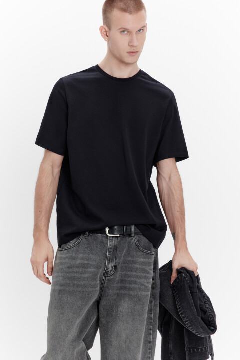 

Футболка хлопковая базовая, Черный, Футболка хлопковая базовая