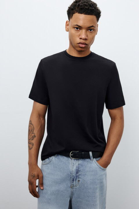 

Футболка хлопковая базовая, Черный, Футболка хлопковая базовая