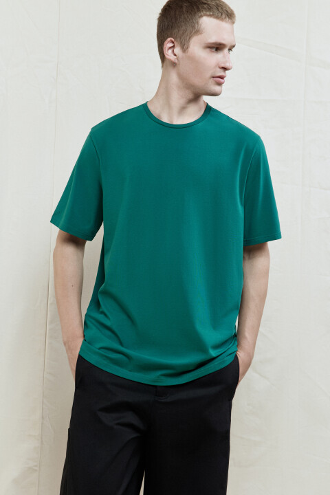 

Футболка хлопковая базовая, Зеленый, Футболка хлопковая базовая