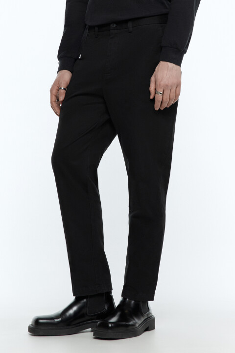 

Брюки-чинос костюмные из твиловой ткани, Черный, Брюки-чинос костюмные из твиловой ткани