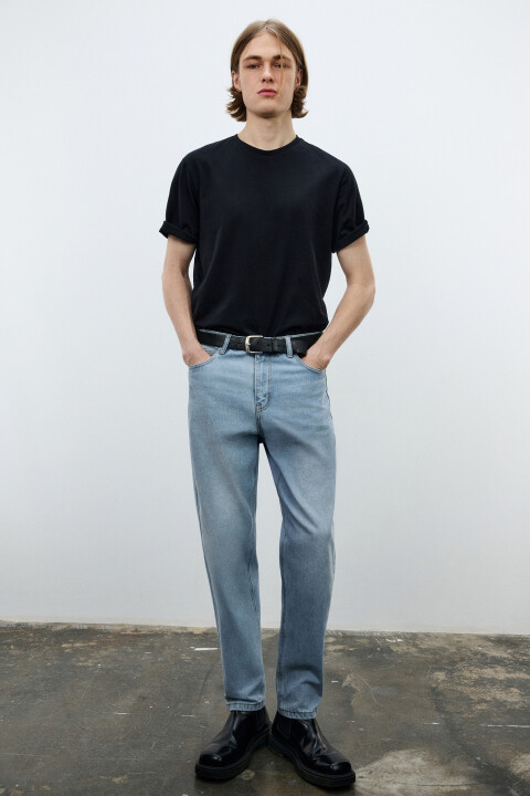 

Джинсы зауженные базовые, Голубой, Джинсы зауженные базовые