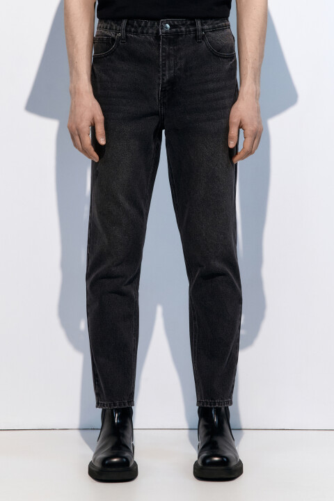 

Джинсы tapered зауженные базовые, Серый, Джинсы tapered зауженные базовые