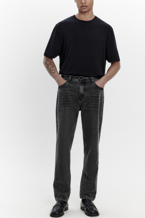 

Джинсы зауженные со средней посадкой, Серый, Джинсы зауженные со средней посадкой