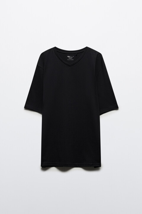 

Футболка базовая с V-вырезом, Черный, Футболка базовая с V-вырезом