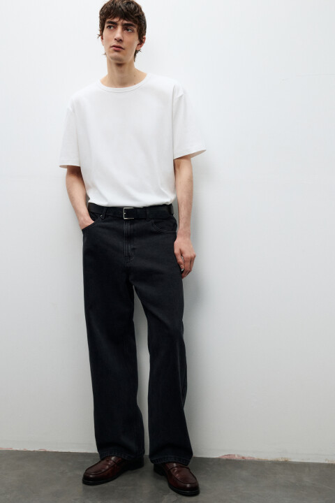 

Джинсы широкие базовые, Черный, Джинсы широкие базовые