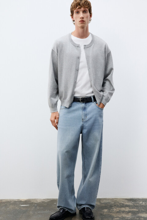 

Джинсы wide leg широкие базовые, Голубой, Джинсы wide leg широкие базовые