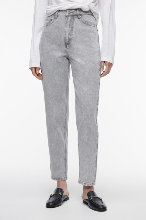 

Джинсы MOM классические с высокой посадкой, Серый, Джинсы MOM классические с высокой посадкой