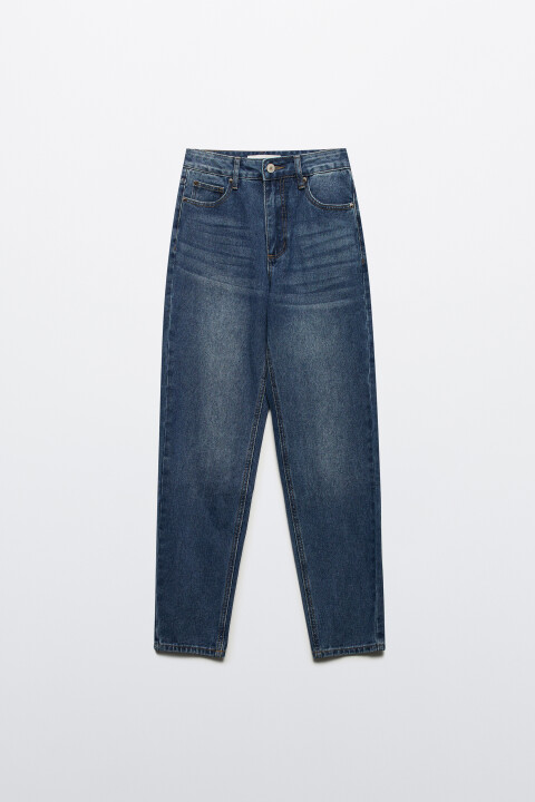 

Джинсы mom fit с высокой посадкой, Голубой, Джинсы mom fit с высокой посадкой