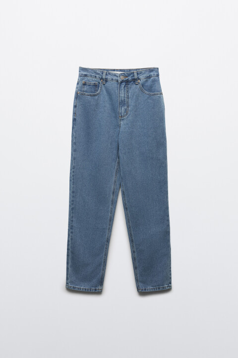 

Джинсы mom fit с высокой посадкой, Голубой, Джинсы mom fit с высокой посадкой