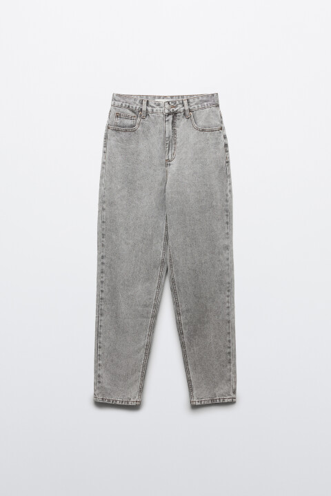 

Джинсы mom fit с высокой посадкой, Серый, Джинсы mom fit с высокой посадкой