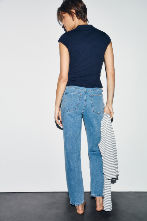 

Джинсы mom fit с высокой посадкой, Серый, Джинсы mom fit с высокой посадкой