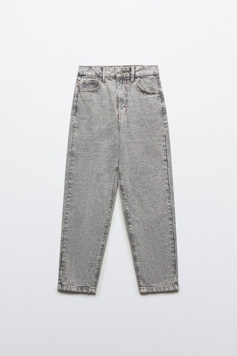 

Джинсы mom fit укороченные, Серый, Джинсы mom fit укороченные