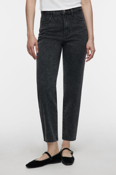 

Джинсы mom' укороченные с высокой посадкой, Серый, Джинсы mom's укороченные с высокой посадкой