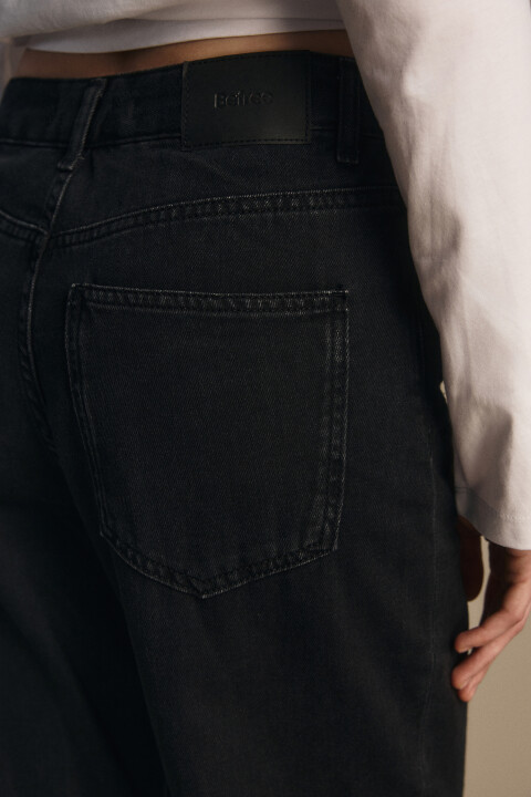 

Джинсы mom fit укороченные с высокой посадкой, Серый, Джинсы mom fit укороченные с высокой посадкой