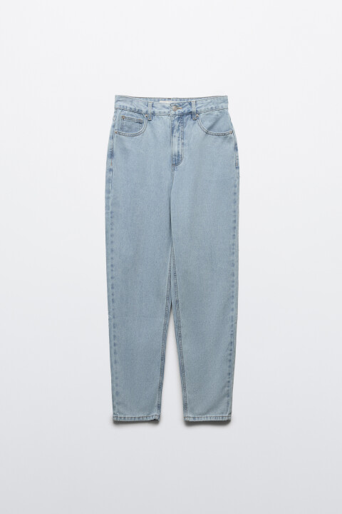 

Джинсы mom fit с высокой посадкой, Голубой, Джинсы mom fit с высокой посадкой