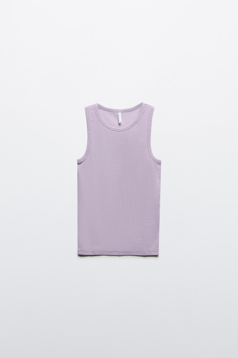 

Майка RIBTOP облегающая в рубчик, Сиреневый, Майка RIBTOP облегающая в рубчик