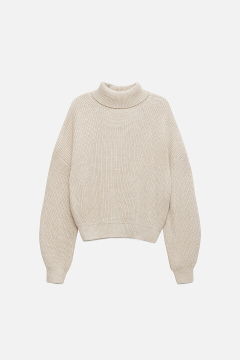 Свитер RibSweater толстой вязки с воротником