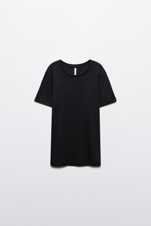 

Футболка базовая облегающая, Черный, Футболка базовая облегающая